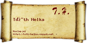 Tóth Helka névjegykártya